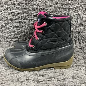 Girl’s Sperry Port Boots Size US 12 M EU 29 Black